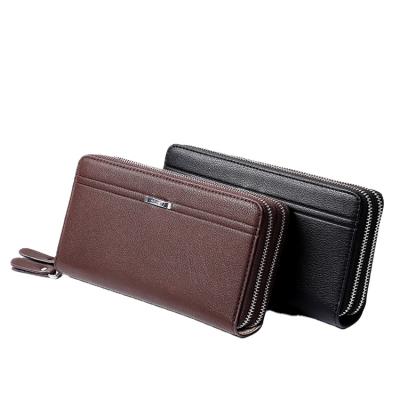 China Waterproof Custom Logo Mens Wallet Clutch Bag PU Money Leather Bag For Men for sale