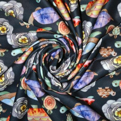 China Wholesale Custom Printing Anti-static Yoga Fabric 100% Polyester Brushed Knitting Fabric For Yoga Pants for sale