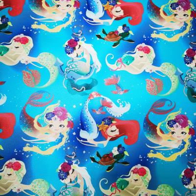 China New Arrival Waterproof Wholesale Fashion Pattern Printing Custom PU Cartoon Characters Print Faux Leather for sale