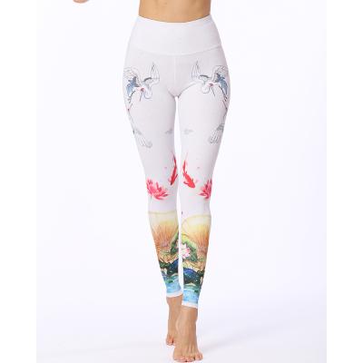 China Cheap custom sublimation printed workout anti-static pants fitness apparel wholesale gym custom leggings for sale