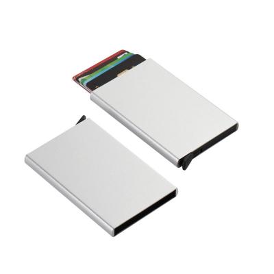 China RFID Minimalist Wallets Portable Card Case and RFID Card Holder Metal Slim Premium Aluminum Wallet for sale