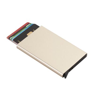 China RFID Metal Noise Blocking RFID Credit Card Holder Name Card Cashier Case Up Card Case With Multi-colors In Stock for sale