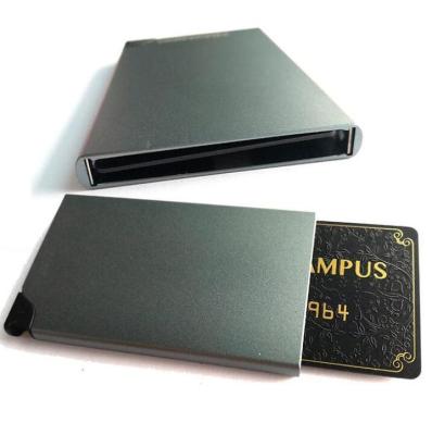 China Ultra Thin Metal Wallet RFID Blocking Credit Card Holder Slim Carbon Fiber Card Case For Travel Aluminum Wallet for sale