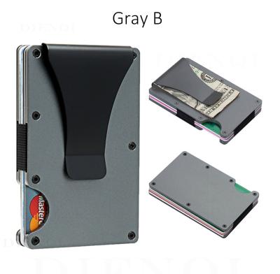 China Fashion WALLET simple stylish metal wallet designed for men and women smart silver wallet with RFID for sale