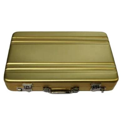 China RFID Large Capacity Men Women Business Card Holder Mini Aluminum Alloy Suitcase Metal High-end Storage Box for sale