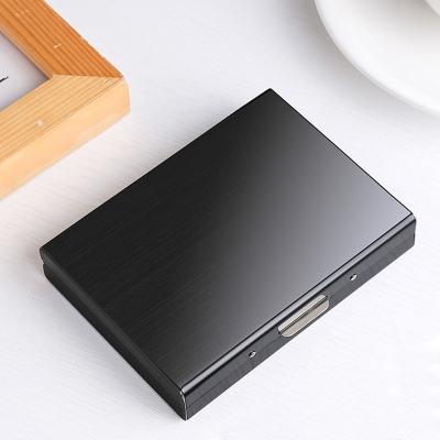 China Slim RFID Business Card Holder Case Metal Wallet Stainless Steel Credit Card Holder RFID Blocking Business Card Holder Case for sale