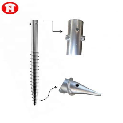 China FOR BASE Steel Security Fences Anchor Bolt For Fencetop Quality Galvanized Ground Screw for sale