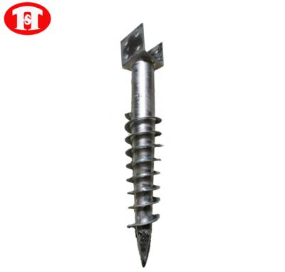 China FOR BASE Hot Dipped Galvanized Propeller Earth Screw Anchorhot Galvanized Steel Ground Screw for sale