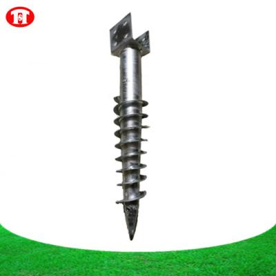 China Steel Galvanized Steel Garden Fence Round Helical Anchor Ground Screw Post For Efficiency Home for sale