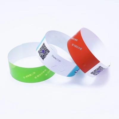 China Party Wristband Water Make Tickets NFC Wristband Disposable Slip Resistant Printable Paper Wristbands for sale