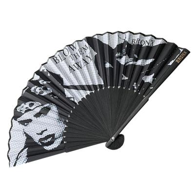 China Large Praise Europe Hand Fan Promotional Fan Bamboo Nylon Cloth Folding Hand Held Fans For Advertising Gift Business Folk Handmade OEM for sale