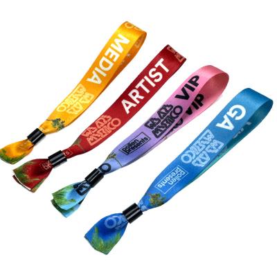 China Polyester Sublimated Colorful Printing Wristband With Custom Print For Concert for sale