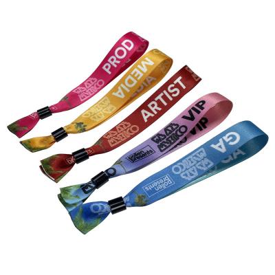 China Sublimated Quick Delivery Fabric Wristband With Customized Printing For Park for sale