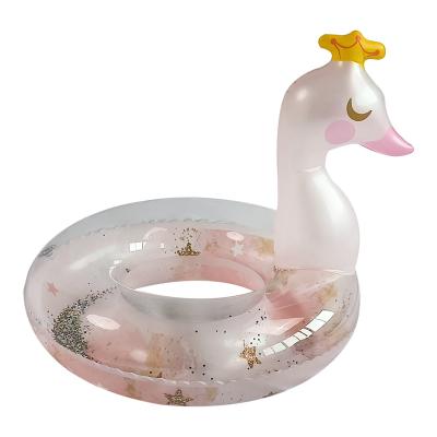 China PVC Factory Supplier PVC Ring Beach Pool Inflatable Swimming Floating Swan Shaped Swimming Circle for sale