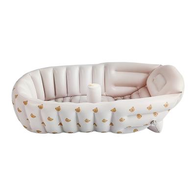 China Eco-friendly PVC Hot Selling In 2023 Baby Folding Inflatable Bathtub Children's Bed Tub For Indoor And Outdoor Use for sale