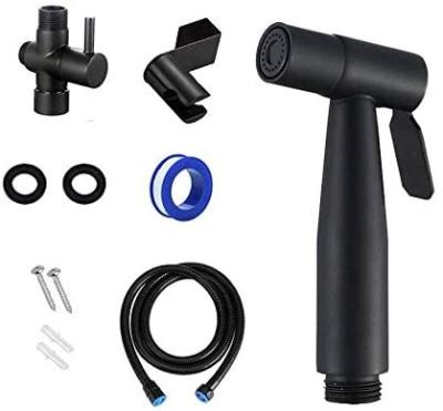 China Modern Handheld Bidet Diaper Sprayer Set Jet Hand Spray Black Paint for sale