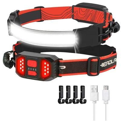 China 2-Pack Emergency LED Light Bar 270 Beam Illumination Beam Rechargeable COB Head Light Waterproof Headlamp Light Waterproof Headlight for sale