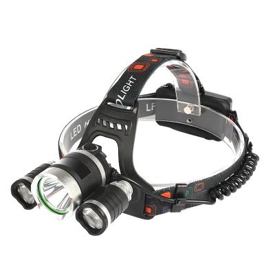 China 3LED 18650 Rechargeable Emergency Headlamp For Kids Adults Kids Lamp Headlight 4 Head Adjustable Waterproof High Lumen Modes Tactical Headlights for sale