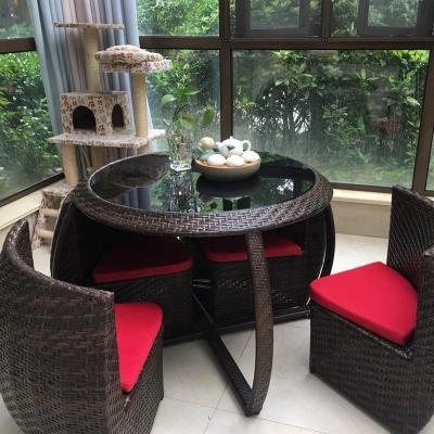 China Patio Conversation Furniture Save Place Fashion Rattan Chair Set Wicker Garden Chair Set Outdoor Furniture for sale