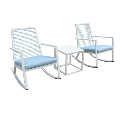 China 3 Piece Modern All Weather Bistro Rocking Sets For Outdoor Spaces Small Patio Furniture for sale