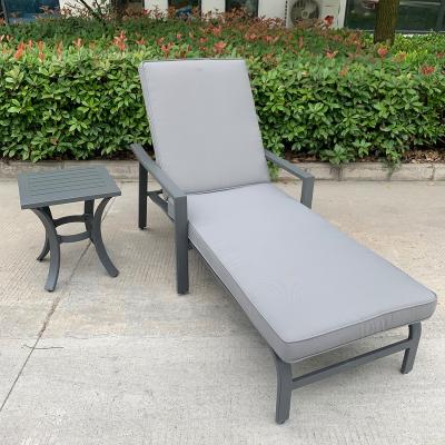 China Outdoor Outdoor Aluminum Patio Garden Weather Furniture Backrest Sun Lounger Convertible Lounge Daybed Adjustable Aluminum with Waterproof Cushions Furniture for sale