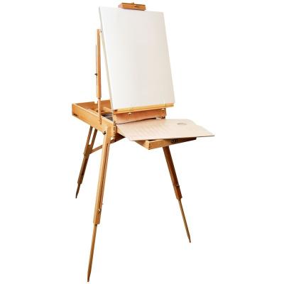 China Multifunctional non-toxic wooden lifting easel, large drawing easel with children's drawing study easel for sale