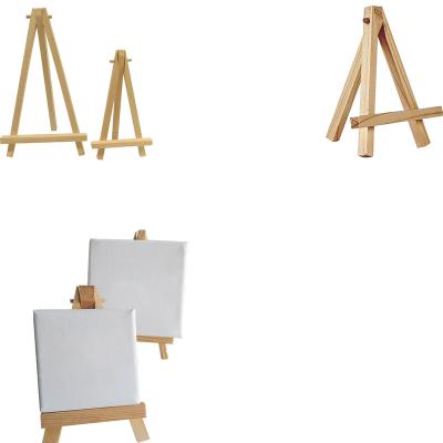 China New Product 6.25inch Non-toxic Mini Display Easel Stand Mini Canvas Easel Solid Wood Line for sale