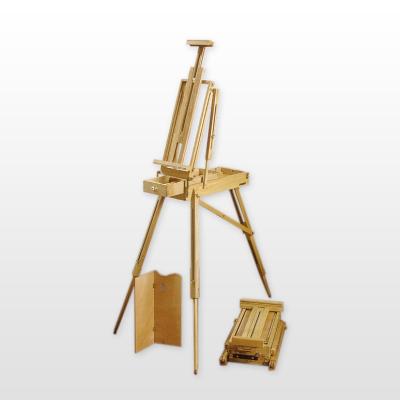 China Non-Toxic Wooden Painting Easel, French Sketch Box Easel with Palette for sale