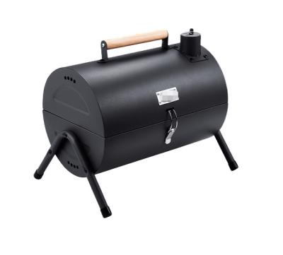 China Easily Assembled Collapsible Premium Barrel Charcoal Grill Barrel Drum Briquette Smokeless BBQ Rotisserie Layout for sale