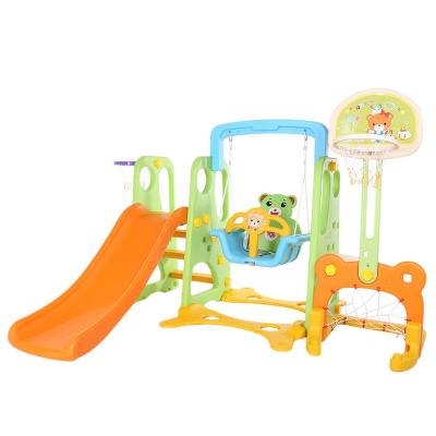 China Kindergarten Toddlers Plastic Slide And Swing Set High Quality Plastic Indoor Playground Playset On Sale for sale