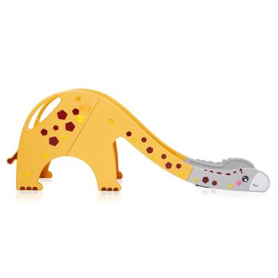 China Kindergarten Lovely Giraffe Cute Animal Plastic Slide Small Size Plastic Slide For Toddlers for sale