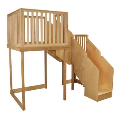 China Kindergarten Warm Attic Indoor Playground Slide Set Best Selling Wooden Equipment Set For Toddlers for sale