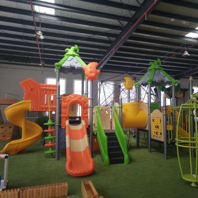 China Kindergarten Large Size Outdoor Slide For Children Steel Support Large Dry Slide For Children Below 12 Years Old for sale