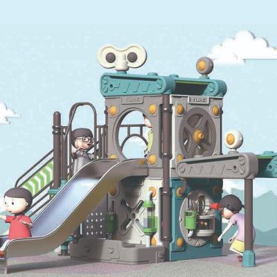 China Plastic + Galvanized New Water Pipe Plastic Slide Kids Outdoor Playground Kids Play Outdoor Playground Set for sale