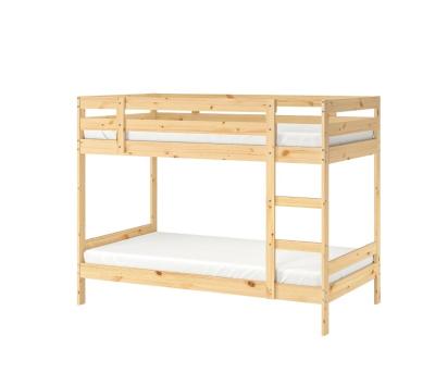 China Modern Customized Wood Bunk Bed Chinese DIY Wood Twin Bunk Bed For Kindergarten Children for sale