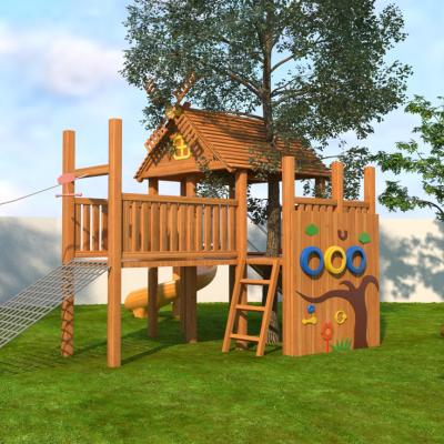 China Classic Kindergarten Equipment Science Themed Treehouse Treehouse Train For Sale for sale