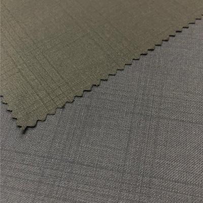 China High Quality Anti Pill Dark Check In For Worsted Merino Wool Mens Suit Fabrics Ready Stock 30% In China Factory for sale