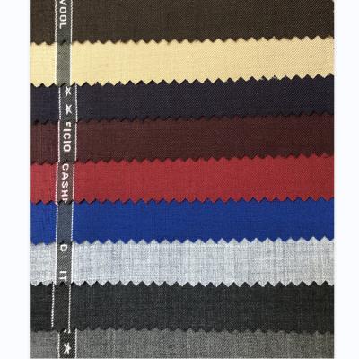 China Plain Anti Pill Twill Rich Colors In Stock Mens Worsted Suit 30%wool Merino Fabrics Ready In China Factory for sale