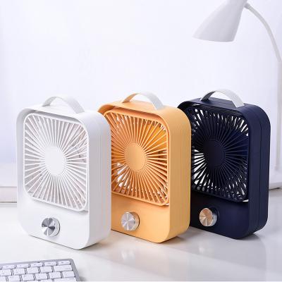 China New Fashion Air Cooling Table Fan 2021 Design Mini USB Rechargeable Handheld Fan Adjustable Table Fan for sale