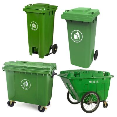 China Outdoor Portable Euro Rubbish Bin Wheelie Wheelie Plastic Medical Bin Stocked 660L 1100L for sale