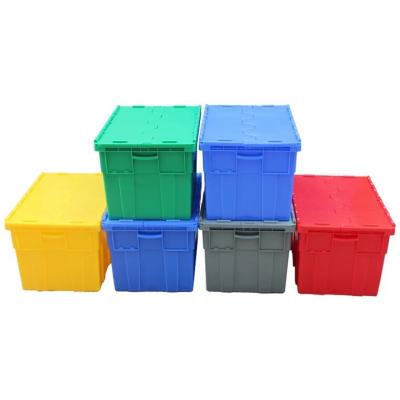 China Multifunctional Recycled Plastic Nest Stackable Box 60L 75L Stackable Transport Loot Crate Bin Bin Storage Containerplastik Container for sale