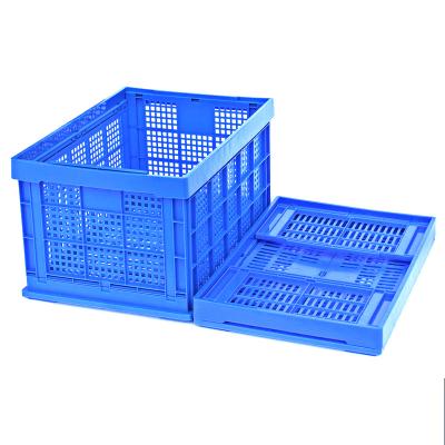 China Mesh White, Blue, Red and Orange Stackable Collapsible Storage and Orchard Crate Box for sale