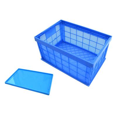 China Superior Mesh Agriculture Hinged Euro Quality Storage Delivery Moving Heavy Duty Vented Type Plastic Stackable Crate Box With Lid for sale