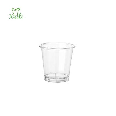 China Non Spill Clear Plastic Cup Lid Cold Drink PET Cup Lid Try A Plastic Cup for sale