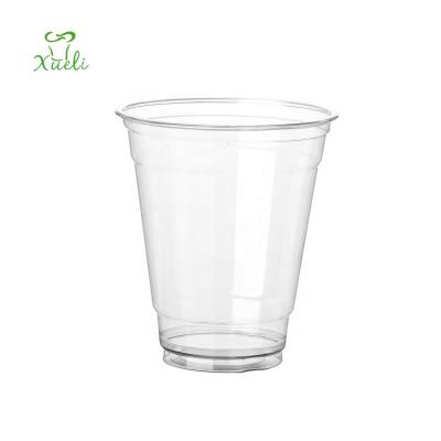 China 12oz Disposable Eco-Friendly Stocked Biodegradable Plastic Cups With Lids Clear Cold Disposable Beverage PET Plastic Drink Cups for sale