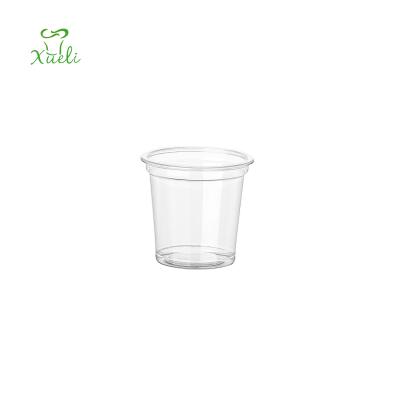 China 650ml Disposable Clear Pet Beverage Plastic Cups With Lid Easy Open Aluminum Lid Milk Juice Tea Cups Logo for sale