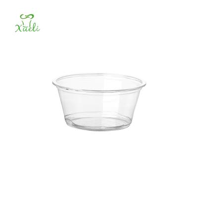 China Single Wall 3.25oz 100 mlDisposable Plastic Cup Food Grade PET Container / Sushi Soybean Takeout Cups for sale