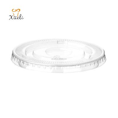 China Non Spill 92mm Disposable Injection Plastic Lid Plastic Cap For Plastic Cup PS PP PET Flat Cover And Lid for sale