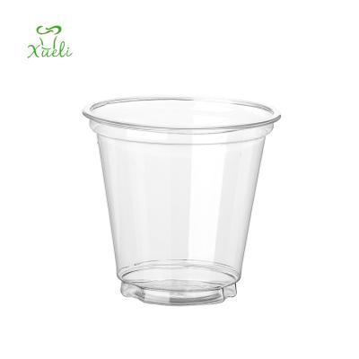 China 5 Ounce Plastic Cup Biodegradable High Quality Disposable PET Plastic Cup With Dome Lid Flat Cover Customized Logo for sale