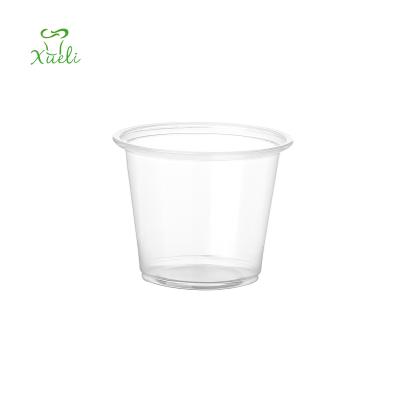 China Clear Disposable Sauce Cups PP BPA Free Eco-Friendly Food Grade 5.5oz PET Plastic Backing Cold Drink And Takeout Food With Daily Lid for sale